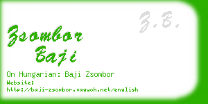 zsombor baji business card